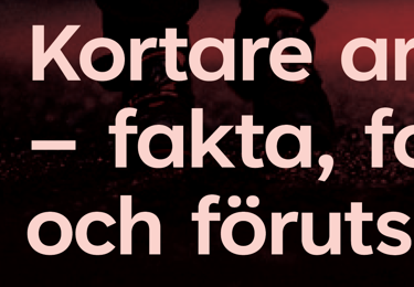 Kortare rapport om arbetstiden